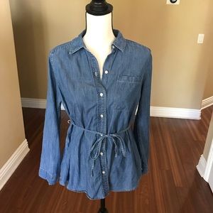 Denim Motherhood Maternity shirt, size small